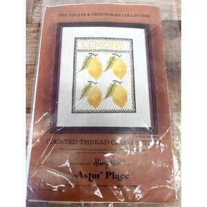 Lemons Counted Cross Stitch Kit Fruits & Vegetables Collection By Astor Place